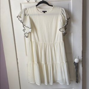 White ruffle dress